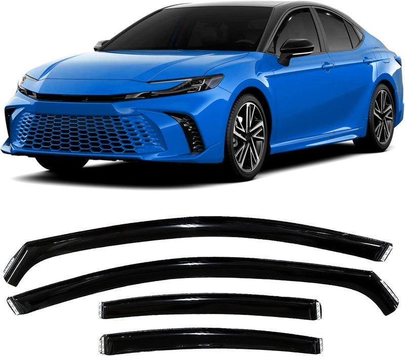 Optimal Co 2025 2026 in-Channel Rain Guards for Toyota Camry Side Window Visor Deflectors LE SE XLE XSE - Image 1